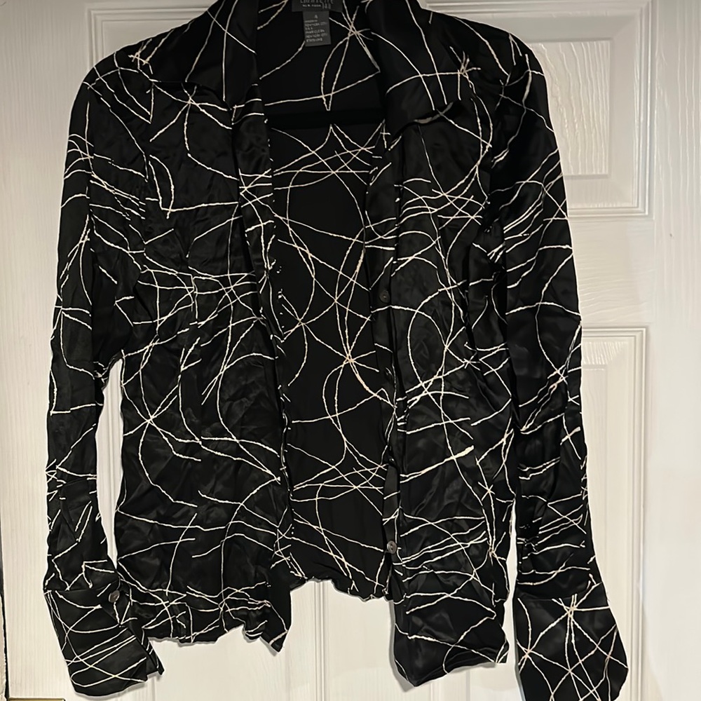 Silk button down shirt